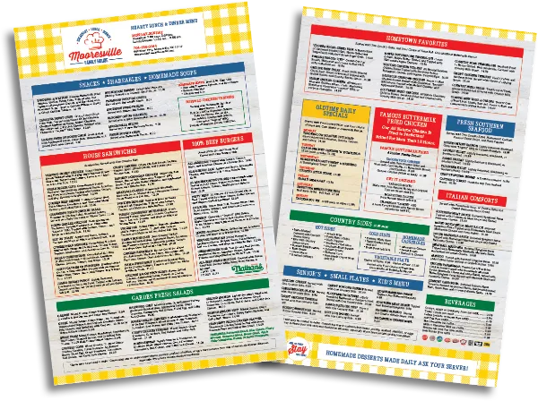 View Our Hearty Lunch and Dinner Menu